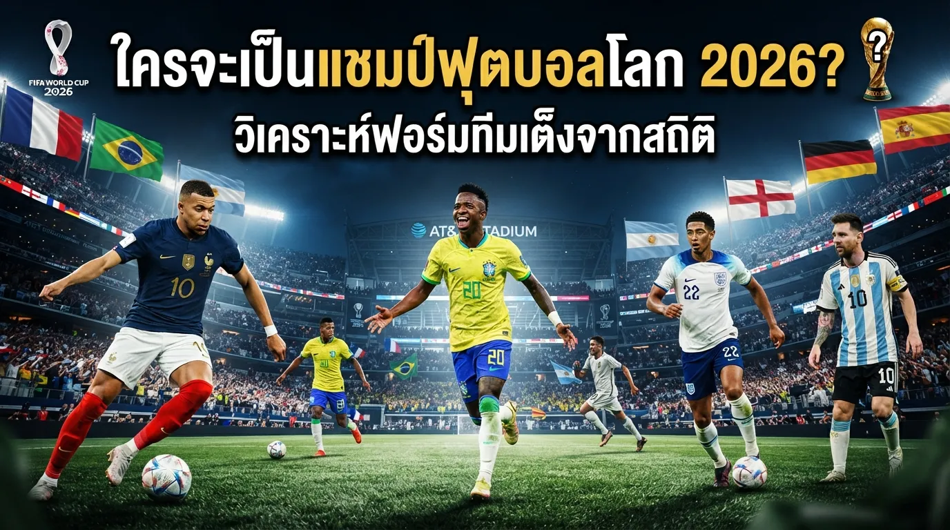 ใครจะเป็นแชมป์ฟุตบอลโลก 2026? วิเคราะห์ฟอร์มทีมเต็งจากสถิติ