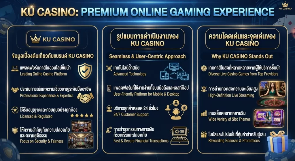 ความโดดเด่นและจุดเด่นของ ku casino